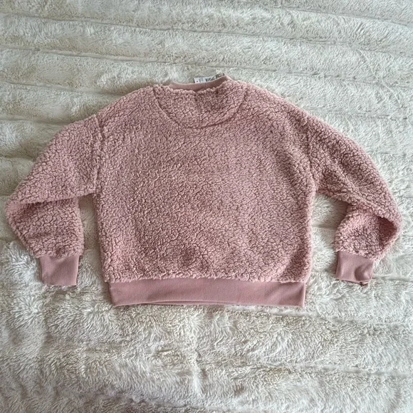 Pink Rose Blush Sherpa Top - Picture 2 of 3